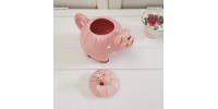 Théière porcelaine cochon rose